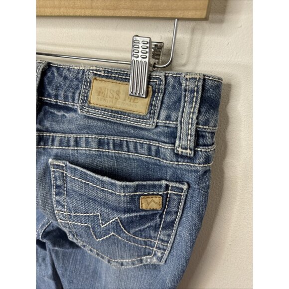 Miss Me Womens 26X31 Blue Denim Jeans Skinny Stretch Sunny - Picture 5 of 7